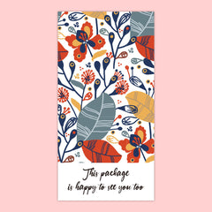 Green Leaf Rectangular Sticker Gift Box