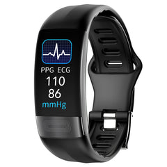 Body Temperature Smart Bracelet with ECG, Heart Rate, Blood Pressure, Blood Oxygen, Sleep Tracking & Waterproof Design