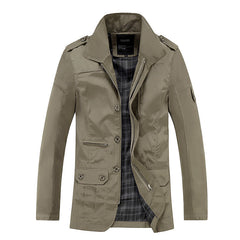 Plus size men's trench coat