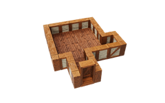 WarLock Tiles: Expansion Pack - 1 in. Town & Village Straight Walls