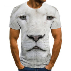 New Animal Print 3d T-shirt Men's Short Sleeve