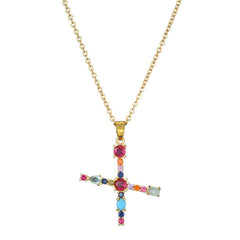 GEMSTONE LETTER NECKLACE