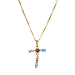 GEMSTONE LETTER NECKLACE