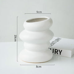 Modern Minimalist Creative And Slightly Luxury Silver Vase Ceramic Ins Style