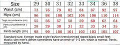 Punk Men's Jeans Hole Embroidery Five-pointed Star