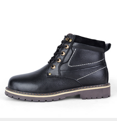 New Martin boots men Large size outdoor warm high help plus velvet large size leather Martin boots