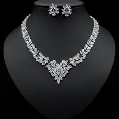Ice Flower Earrings Jewelry Set