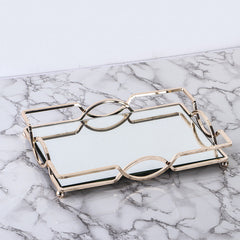 Desktop coffee table wrought iron storage tray