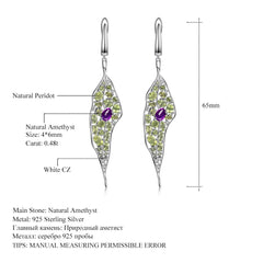 Jewelry Design 925 Silver Personalized Jewelry Ring Amethyst Peridot