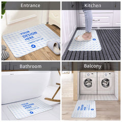 Create Your Own Flannel Absorbent Non-slip Easy-care Floor Mat