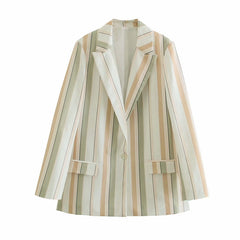 Women's Summer New Product Striped Casual Suit Jacket