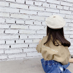 Girls Korean Style Autumn Embroidered Shirt
