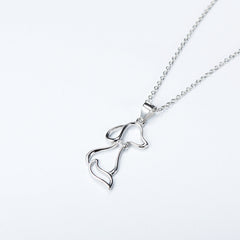 Ladies 925 Sterling Silver Jewelry Dog Necklace