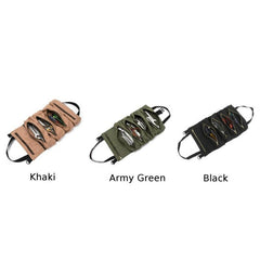 Multifunctional roll up hanging canvas storage bag