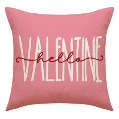 Love Heart Pillow Cover Valentine's Day Letter Printing Throw Pillowcase