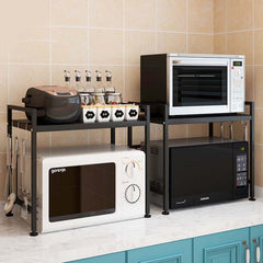 Multilayer Retractable Adjustable Microwave Shelving Kitchen Storage Rack