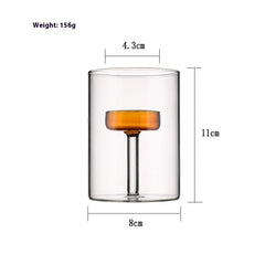 Dining Table Glass Candle Holder Dinner Props Ornaments