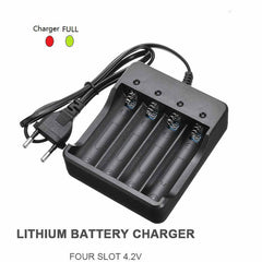 Four-slot Charger 18650 Four-charger With Cable Smart Multi-function Charger