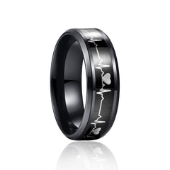 Heartbeat Metal Sheet Glue Drop Ring