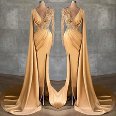 Plus Size Women's Lace Long Sleeve Long Dress