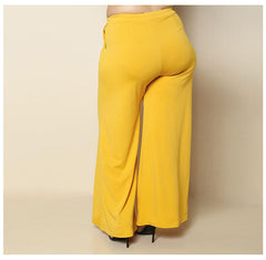Knitted wide-leg pants