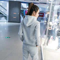 Korean Plus Size Plus Cashmere Casual Sportswear Suit