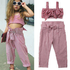 High waist pants + plaid top