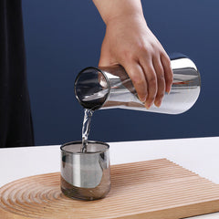 Glass Large Capacity Electroplating Cold Water Bottle Set