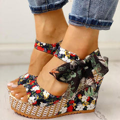 Bohemian high heel sandals