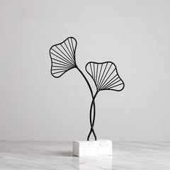 Iron Terrazzo Leaf Style Table Top Decoration