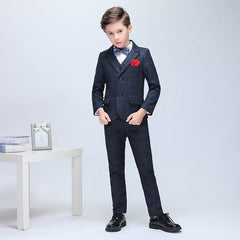 Handsome 5 piece velvet for Boy winter suit