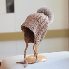 Cute Braid Woolen Cap Women