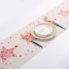 Christmas Table Runner Tablecloth Fine Linen Printing