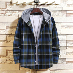 Loose Long-sleeved Blouse Plus Size Checkered Shirt