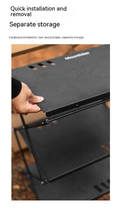 Outdoor Campsite Aluminum Alloy Triple Splicing Storage Rack