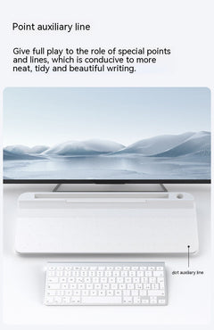 Computer Desktop Keyboard Portable Erasable Message Note Board Office Storage Box