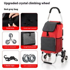 Upgraded Portable Folding Supermarket Cart