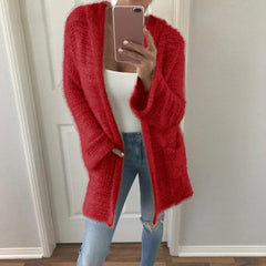 Plus size candy color plush long sleeves