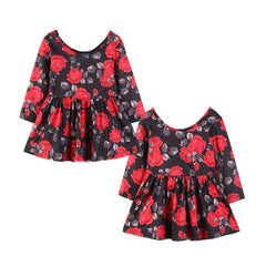 Floral round neck dress