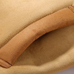 Winter men's leather and fleece jacket