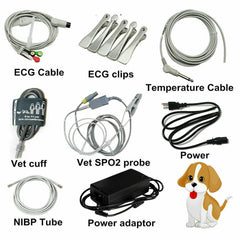 Veterinary PET Vet Patient Monitor Multiparameter ICU Machine Big Screen 6 Parameters