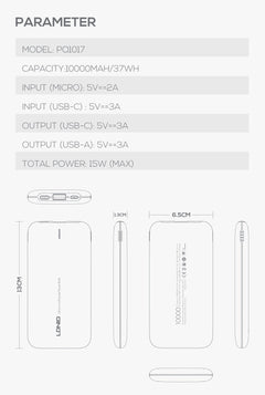Austenitic Stainless Steel Large Capacity Power Bank