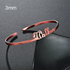 Customized Name Bracelet Personalized Custom Bangles Stainless Steel Jewelry