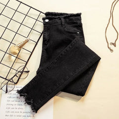 Women's loose-fit fleece slim jeans