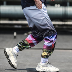 Fleece gradient sports pants