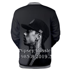 Trendy nipsey hussle casual 3D baseball uniform