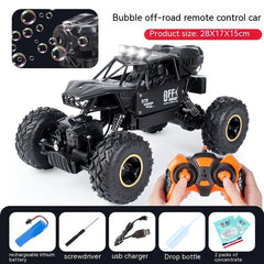 Alloy Four-wheel Drive Off-road Vehicle Remote Control Car Bubble Machine Toy Car