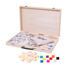 Rustik Deluxe Wood Case: Mexican Train Game