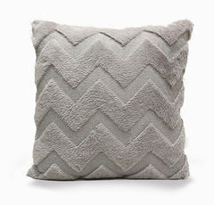 Plush Solid Color Sofa Pillowcase Living Room Cushion