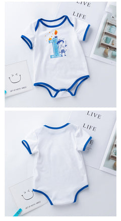 Summer new men's and women's baby triangle romper